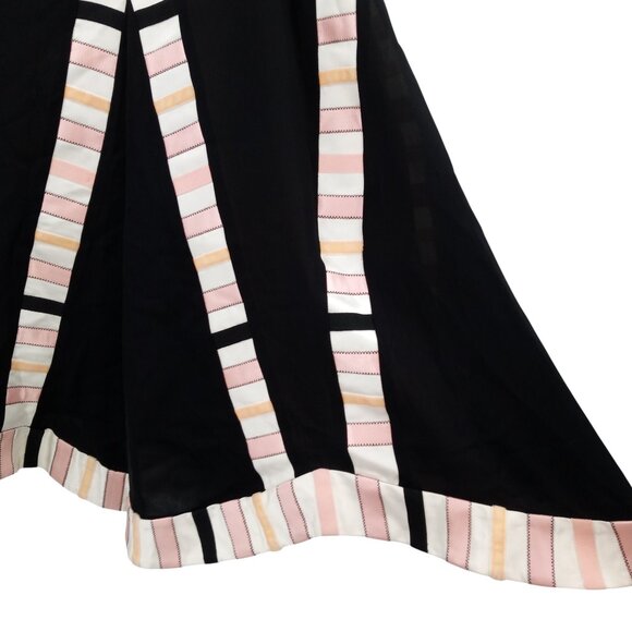 Temperley London 100% Silk Flared Patchwork A-Line Skirt Size UK 12 US 8 Lined - Picture 2 of 9
